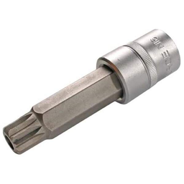 BGS Bit-Einsatz 12,5 (1/2) Innenvielzahn mit Bohrung, M16x100 mm