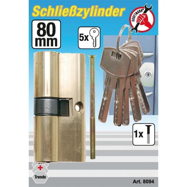 BGS DIY Messing-Schließzylinder, 80 mm