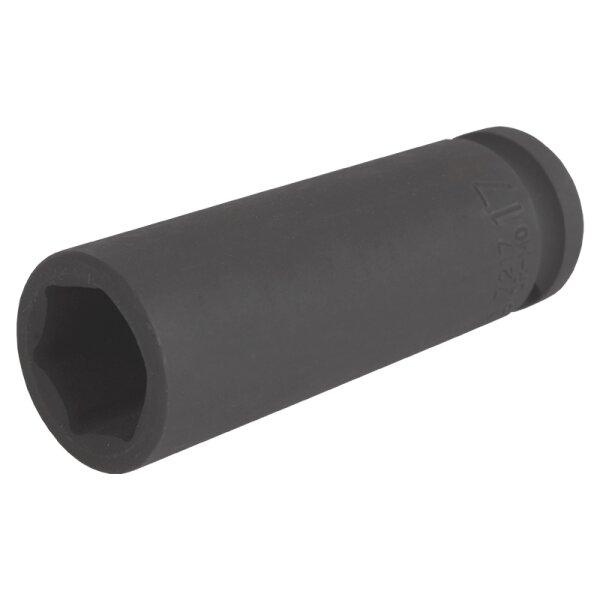 BGS Kraft-Steckschlüssel-Einsatz Sechskant, tief | Antrieb Innenvierkant 12,5 mm (1/2") | SW 17 mm