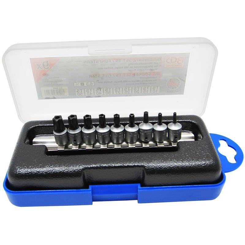 US Pro Tools Steckschlüsseleinsätze Mit Kugelkopf – 8 Stück, 160 Mm, Größen 3-10 Mm, 3/8" Antrieb