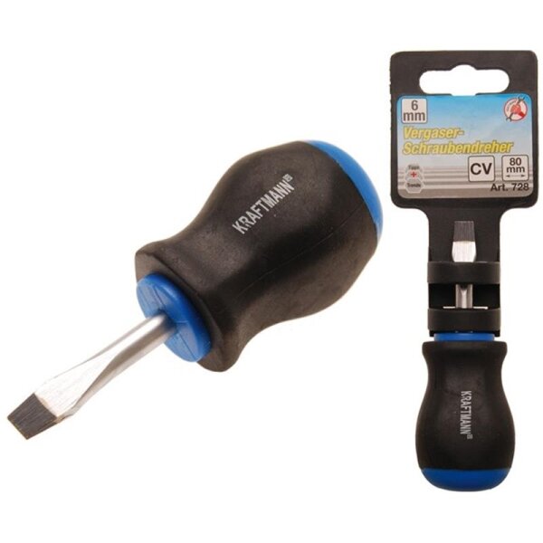 BGS DIY Vergaser-Schraubendreher | Schlitz 6 mm | Klingenlänge 38 mm