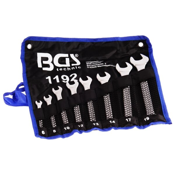 BGS Maulringschlüssel-Satz, 6-19 mm, 8 Teilig